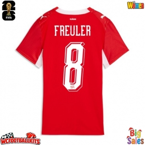 Switzerland Remo Freuler #8 Replica Home Stadium Shirt for Women World Cup 2026 Short Sleeve